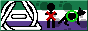 Therian Delta Theta symbol with a human crossed out and an animal checked